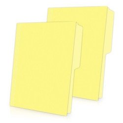 Folder manila tamaño carta. Color amarillo. Caja con 100 piezas.
